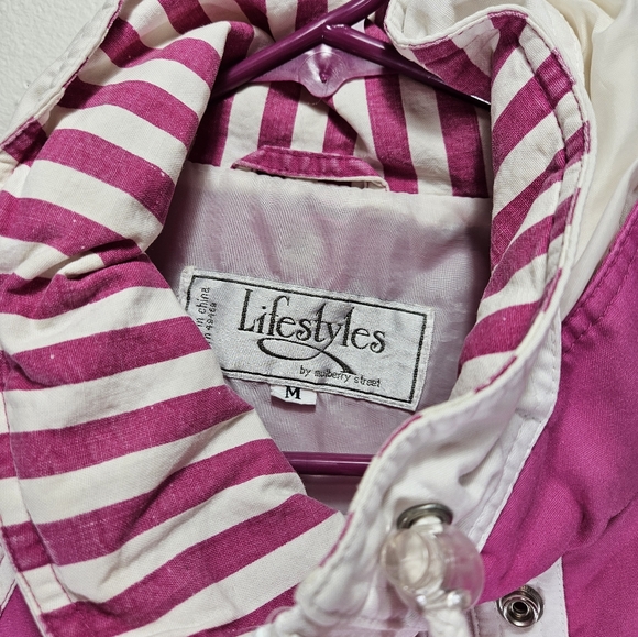 Vintage 90s Lifestyles Mulberry Street pink jacket Medium - Picture 4 of 4